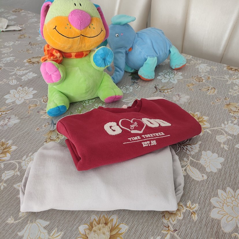 Kız Çocuk Renkli Baskılı Kapüşonlu Sweatshirt - Görsel 3