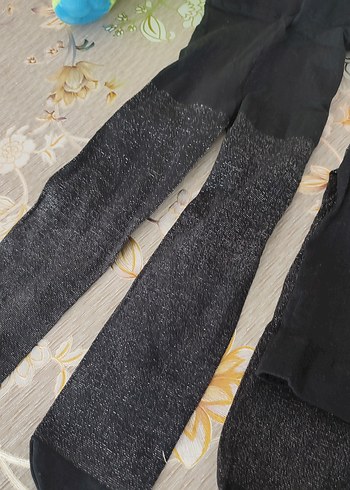 Yılan Desenli Siyah külotlu çorap - Görsel 2