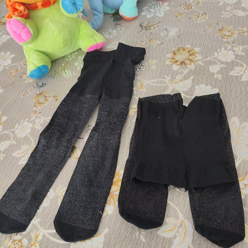 Yılan Desenli Siyah külotlu çorap - Görsel 3