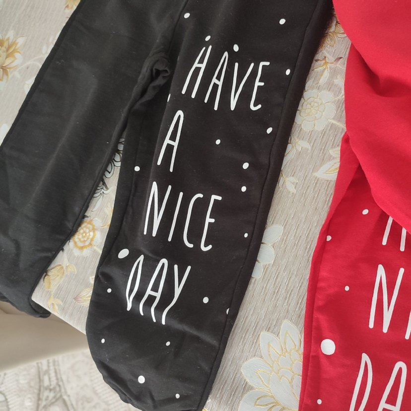 Kız Çocuk Renkli Baskılı Pamuklu Tayt - Görsel 4