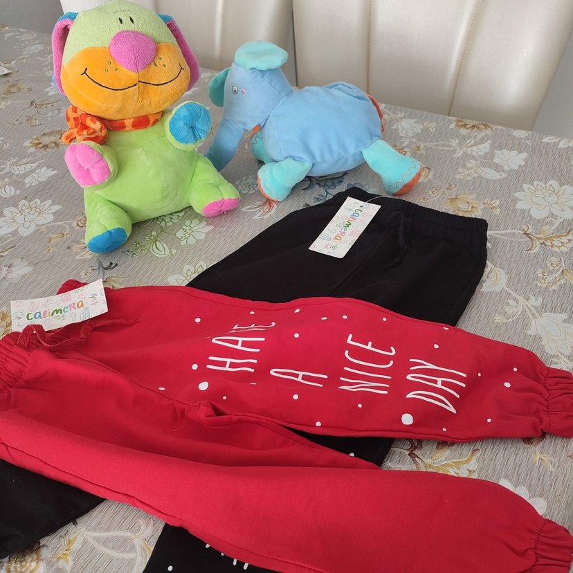 Kız Çocuk Renkli Baskılı Pamuklu Tayt - Görsel 5