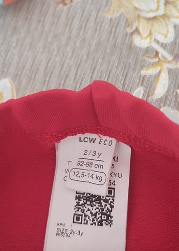 Nakışlı Kız Çocuk Kırmızı Tayt - Görsel 3