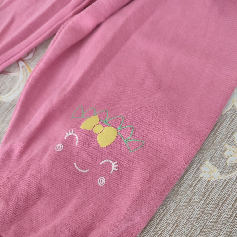 Pembe Uzun Kollu Kız Bebek Fırfırlı Takım - Görsel 4