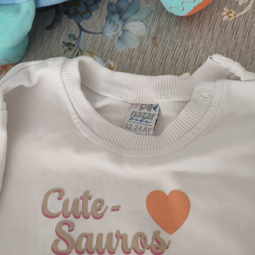 Pembe Uzun Kollu Kız Bebek Fırfırlı Takım - Görsel 3