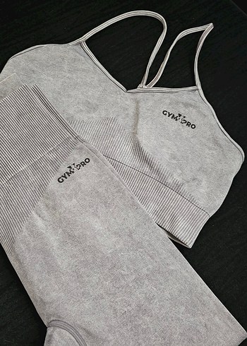 Gri Sade Midi Spor Tayt ikili takim - Görsel 4