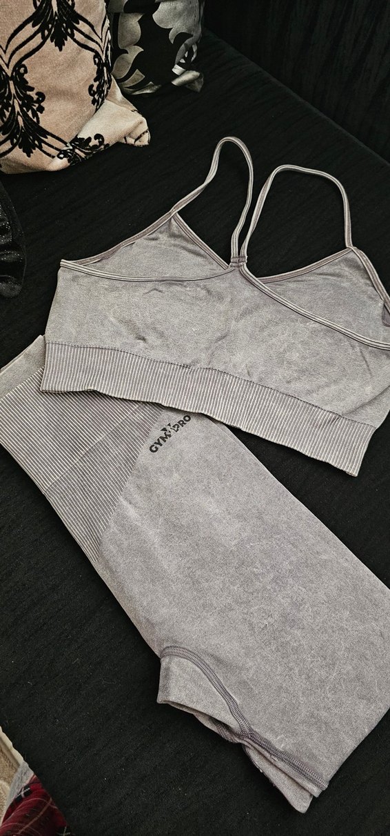 Gri Sade Midi Spor Tayt ikili takim - Görsel 5