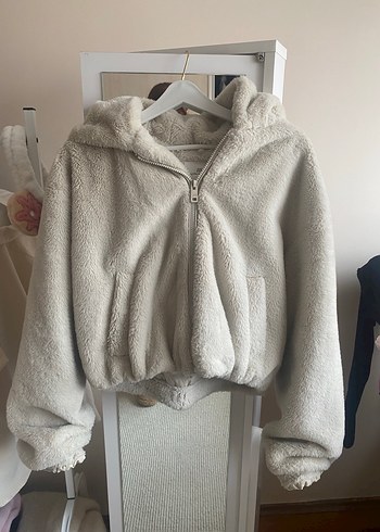 Bej Peluş Kadın Ceket - Görsel 2