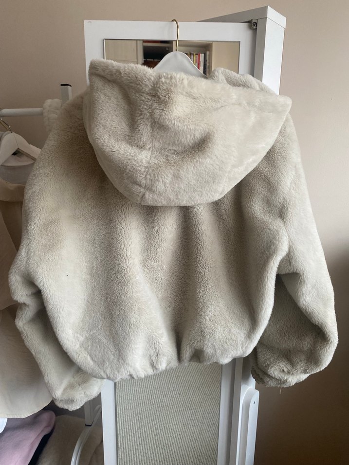 Bej Peluş Kadın Ceket - Görsel 3