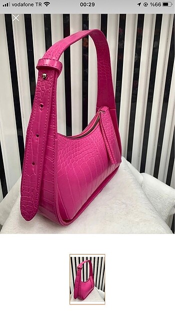 Pembe çanta