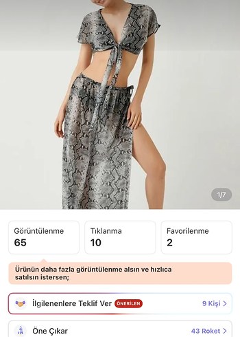 Yılan Desenli Pareo sabahlık