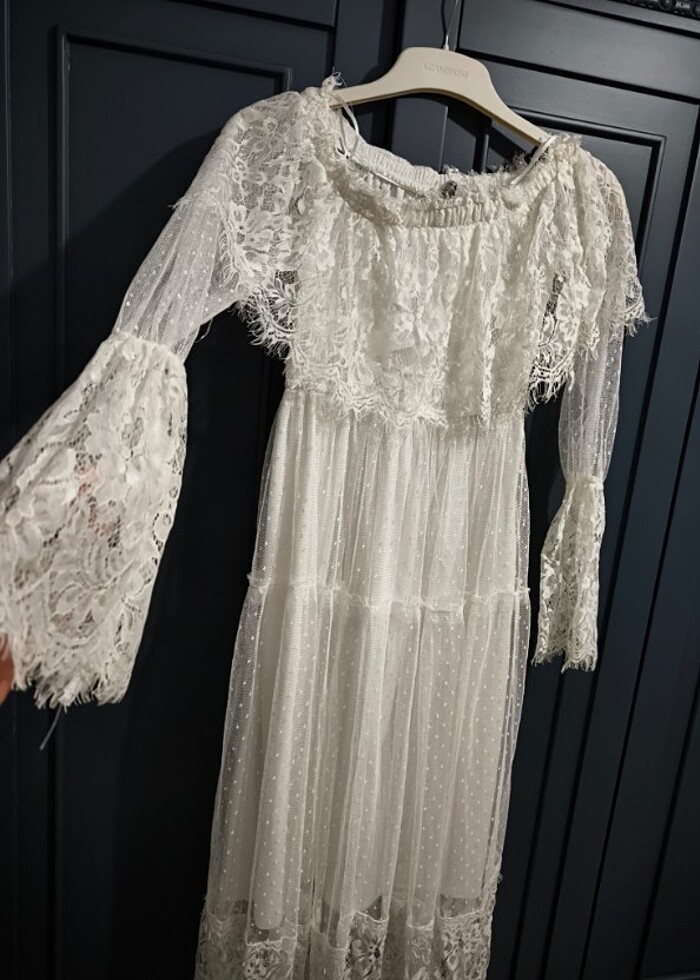 Dantel elbise - Görsel 4