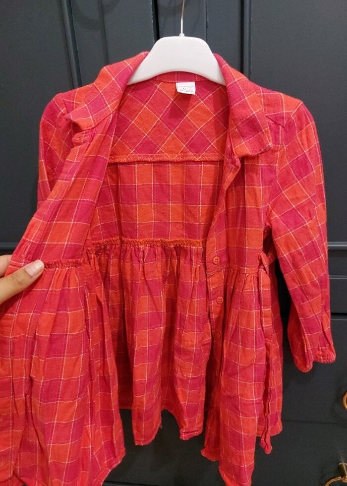 Ekose elbise - Görsel 3