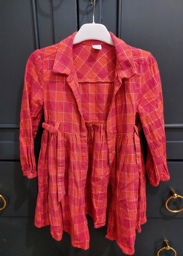 Ekose elbise - Görsel 5