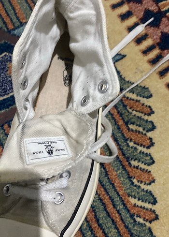 Gri Batik Desenli Beyaz Kadın Sneaker - Görsel 4