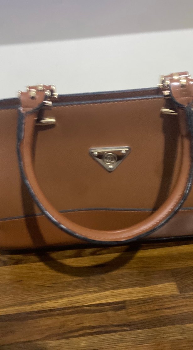 Kahverengi Deri Tokalı Kadın Çanta - Görsel 3