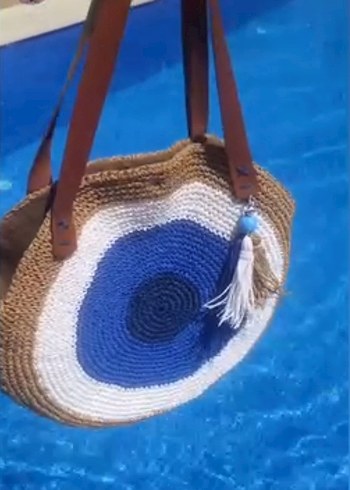 Nazar Boncuklu Örgü Kadın Çanta