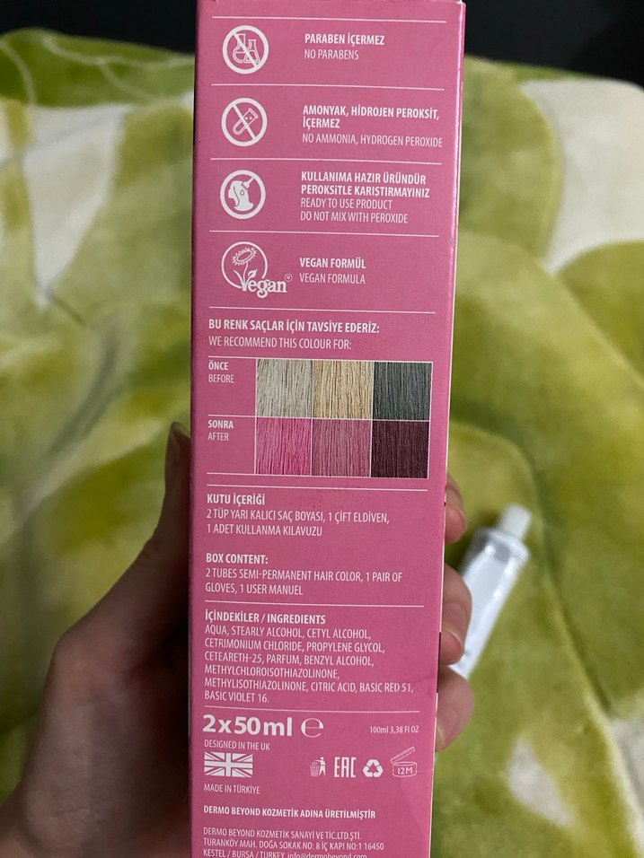 Color Rebel London pembe Yarı Kalıcı Saç Boyası - Görsel 4