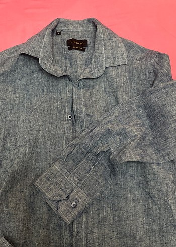 Gri Denim Uzun Kollu Erkek Gömlek - Görsel 2