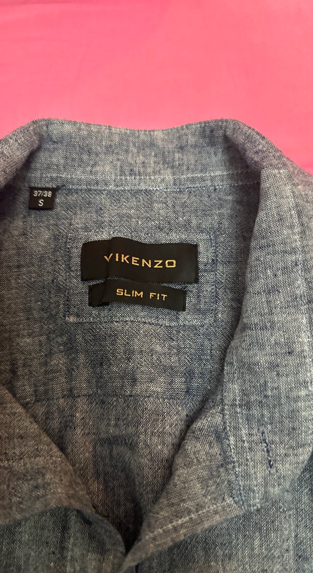 Gri Denim Uzun Kollu Erkek Gömlek - Görsel 3