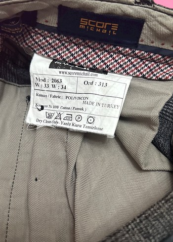 Gri Kadın Kumaş Kemerli Pantolon - Görsel 3