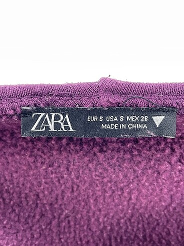 s Beden mor Renk Zara Sweatshirt %70 İndirimli.