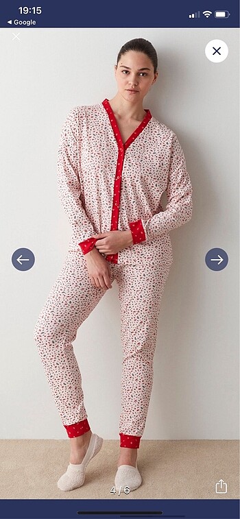 l Beden beyaz Renk Penti sıfır pijama takımı