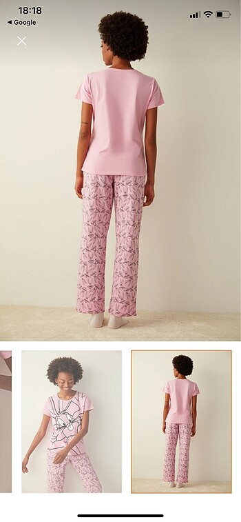xl Beden pembe Renk Penti sıfır pijama takımı