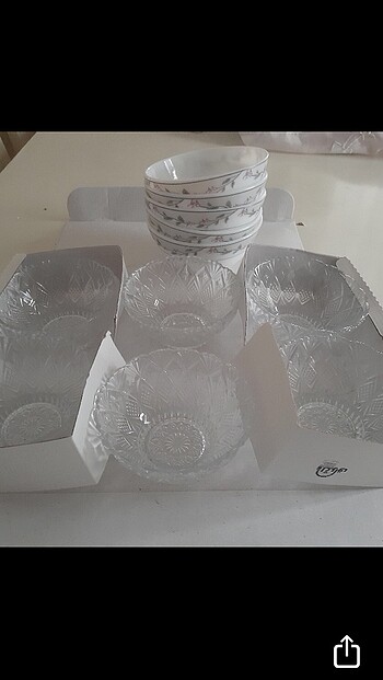 Beden Kase 11 adet 6 sı cam kase 5 adet arcopal kase