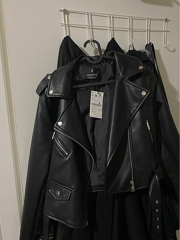 stradivarius suni deri ceket