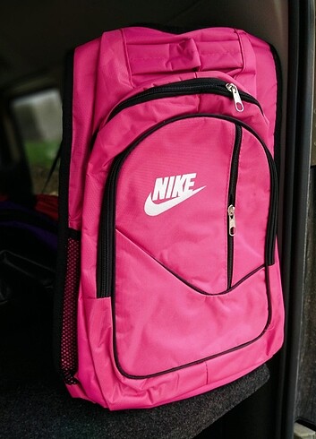 Pembe büyük okul çantası