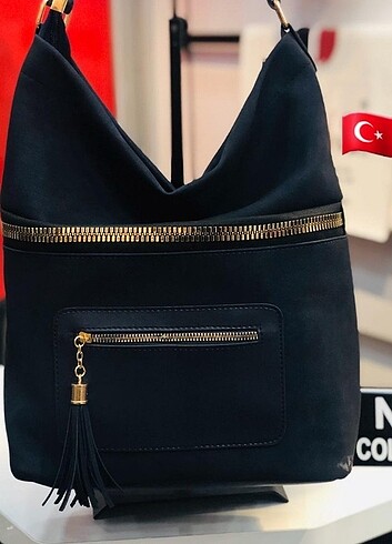 Siyah büyük kadın kol omuz çantası