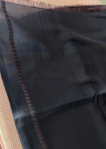 Mor ipek modal pamuk karışımlı şal - Görsel 4