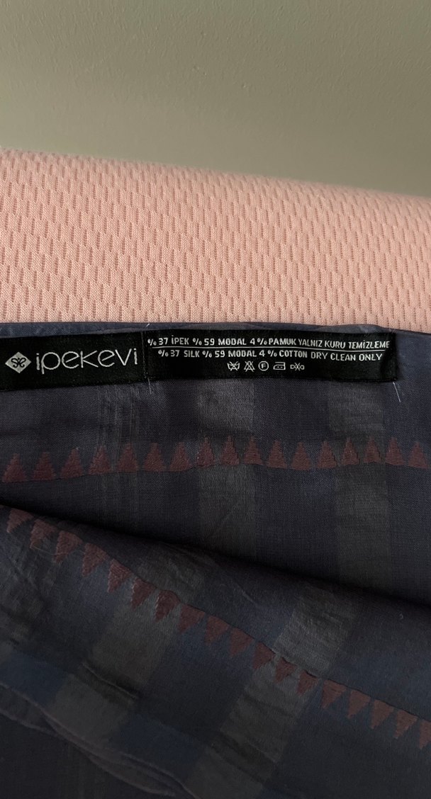 Mor ipek modal pamuk karışımlı şal - Görsel 3