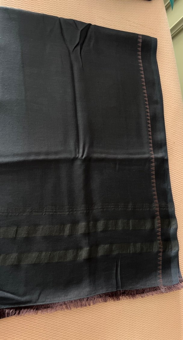 Mor ipek modal pamuk karışımlı şal - Görsel 2