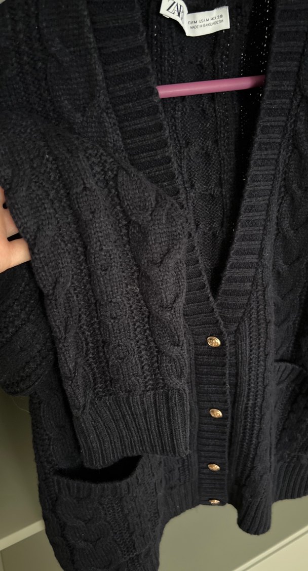 Lacivert Örgü Kadın Kazak - Görsel 4