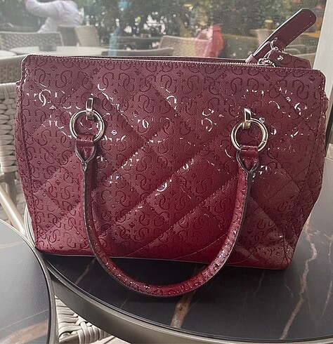 Beden Guess bordo çanta cüzdanla ikisi satışta