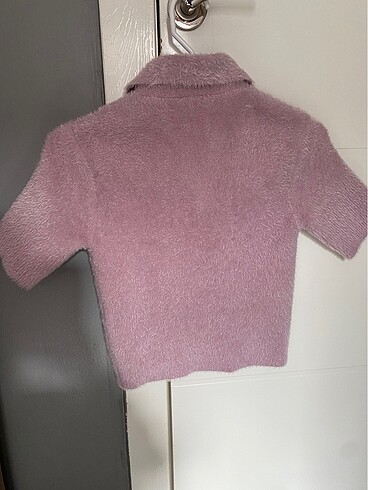 Zara Zara pembe tüylü triko