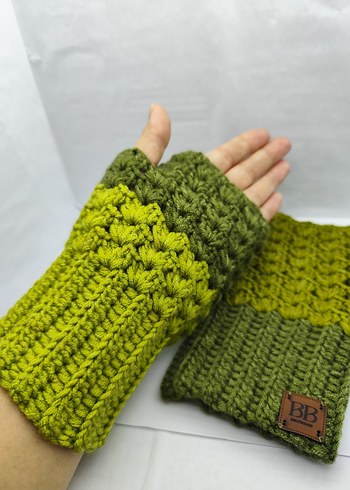 Renkli Örgü Kadın Eldivenleri BB - Görsel 6