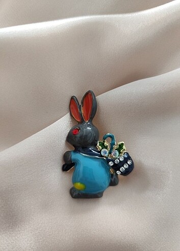 Mavili tavşan broş  - Görsel 5