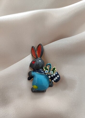 Mavili tavşan broş  - Görsel 6