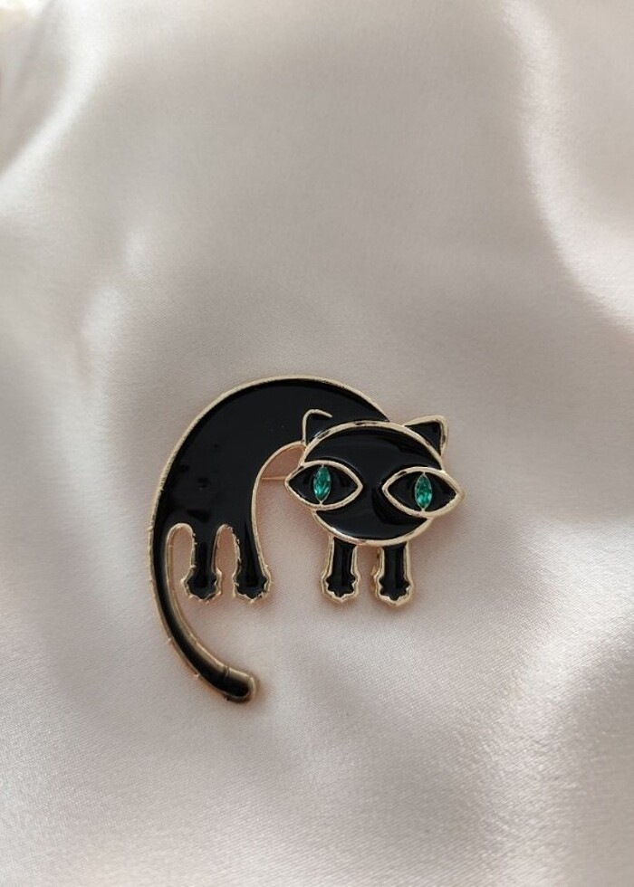 Şaşkın kedi broş  - Görsel 2