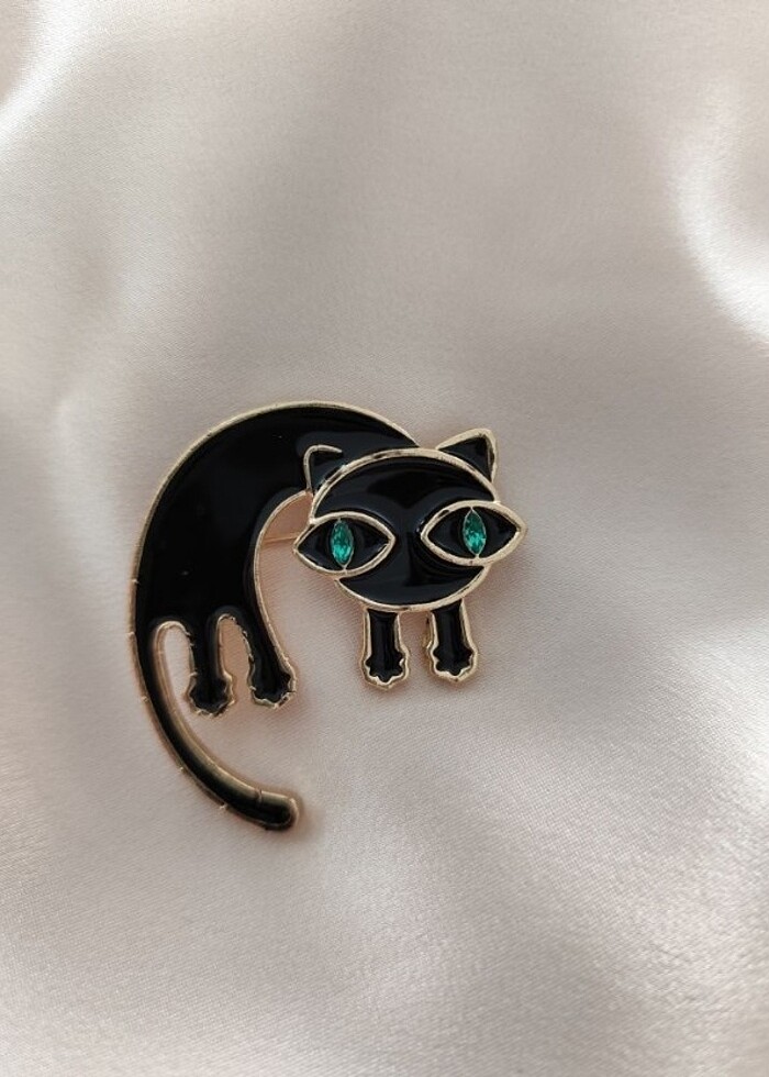 Şaşkın kedi broş  - Görsel 4