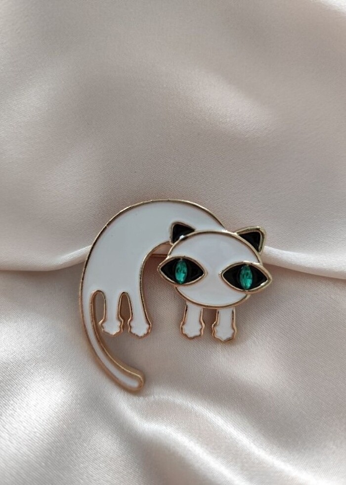 Şaşkın kedi broş  - Görsel 4