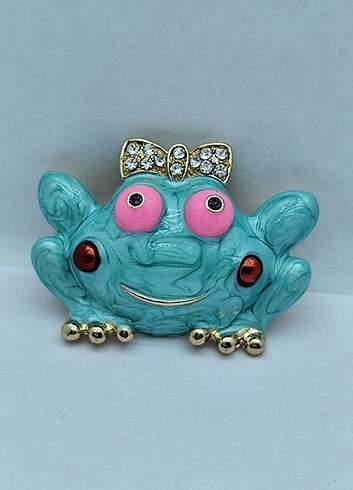 Süslü kurbağa broş  - Görsel 8