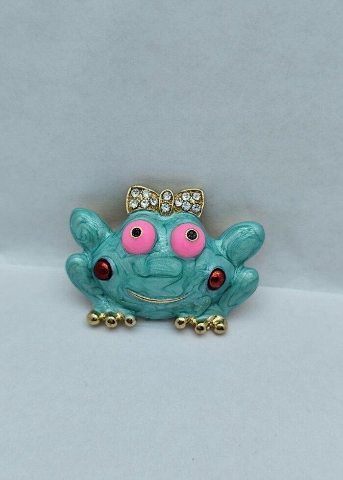 Süslü kurbağa broş  - Görsel 3