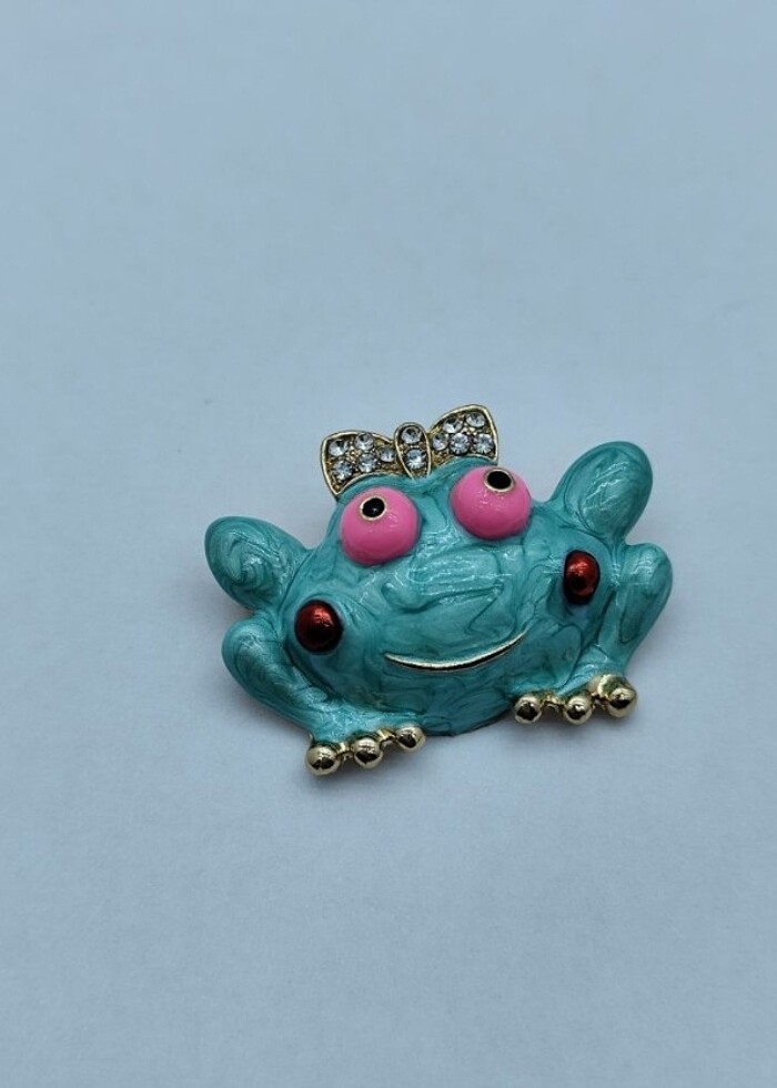 Süslü kurbağa broş  - Görsel 4