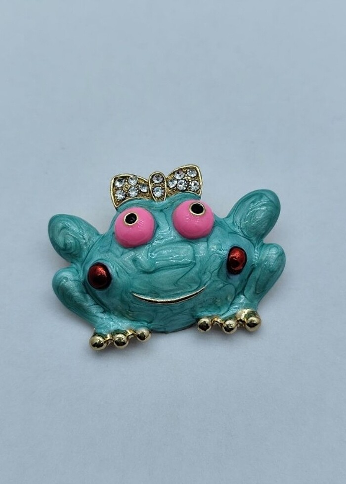 Süslü kurbağa broş  - Görsel 5
