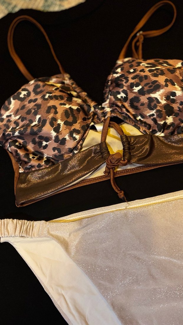 Leopar Desenli Kadın Bikini takımı - Görsel 2