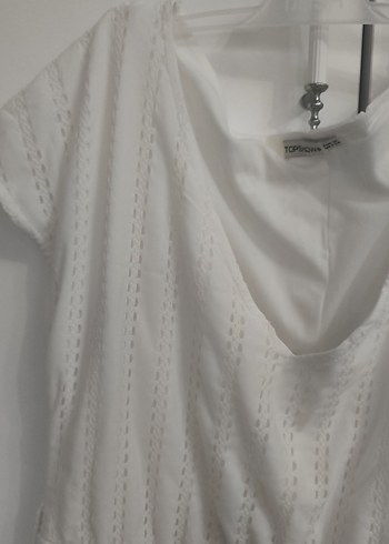 Topshop Beyaz Midi Elbise