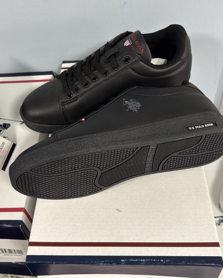 U.S. Polo Assn. Siyah Deri Sneaker — görsel 2/4